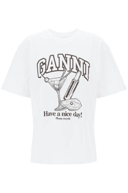 Ganni Cocktail Print T-shirt