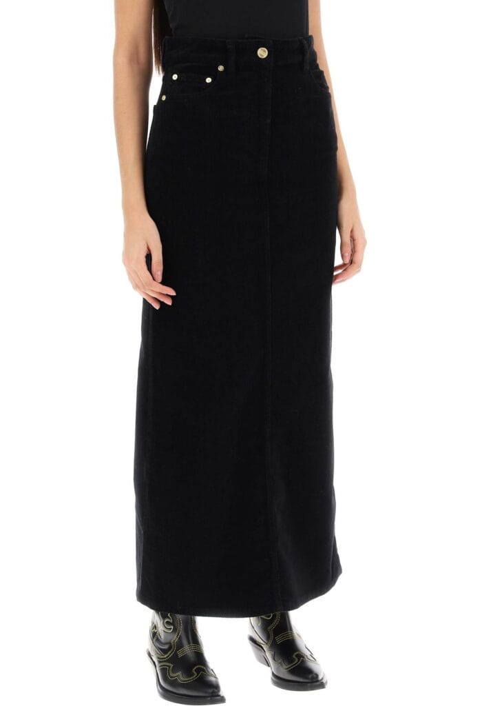 Ganni Corduroy Column Skirt