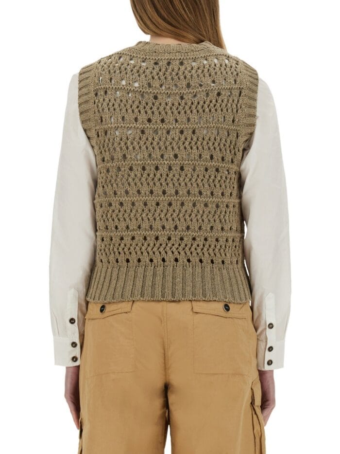 GANNI COTTON BLEND VEST