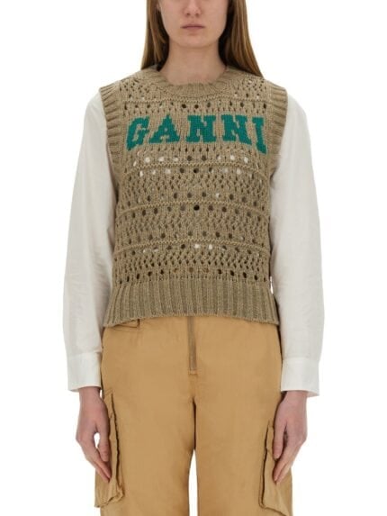 GANNI COTTON BLEND VEST