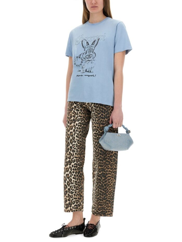 GANNI COTTON JERSEY T-SHIRT