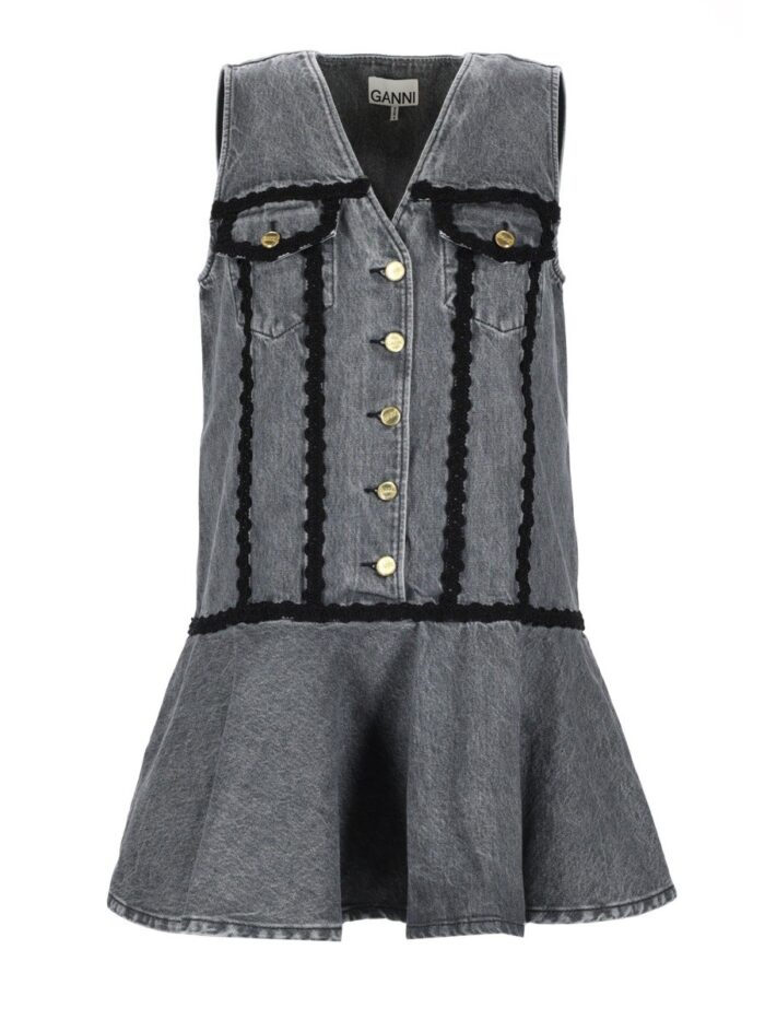 GANNI COTTON MINI DRESS