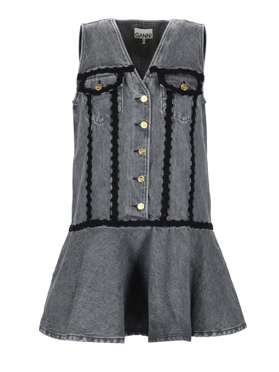 GANNI COTTON MINI DRESS