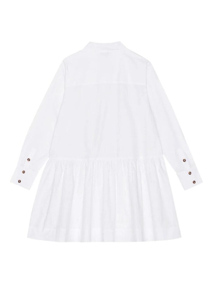 GANNI Cotton Mini Shirt Dress