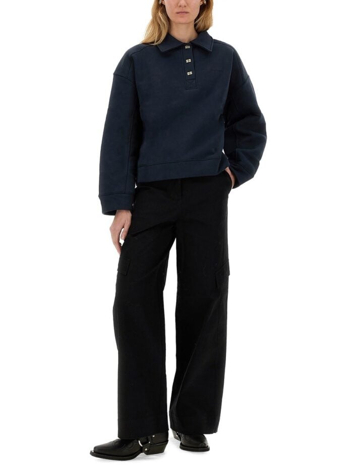 GANNI COTTON POLO