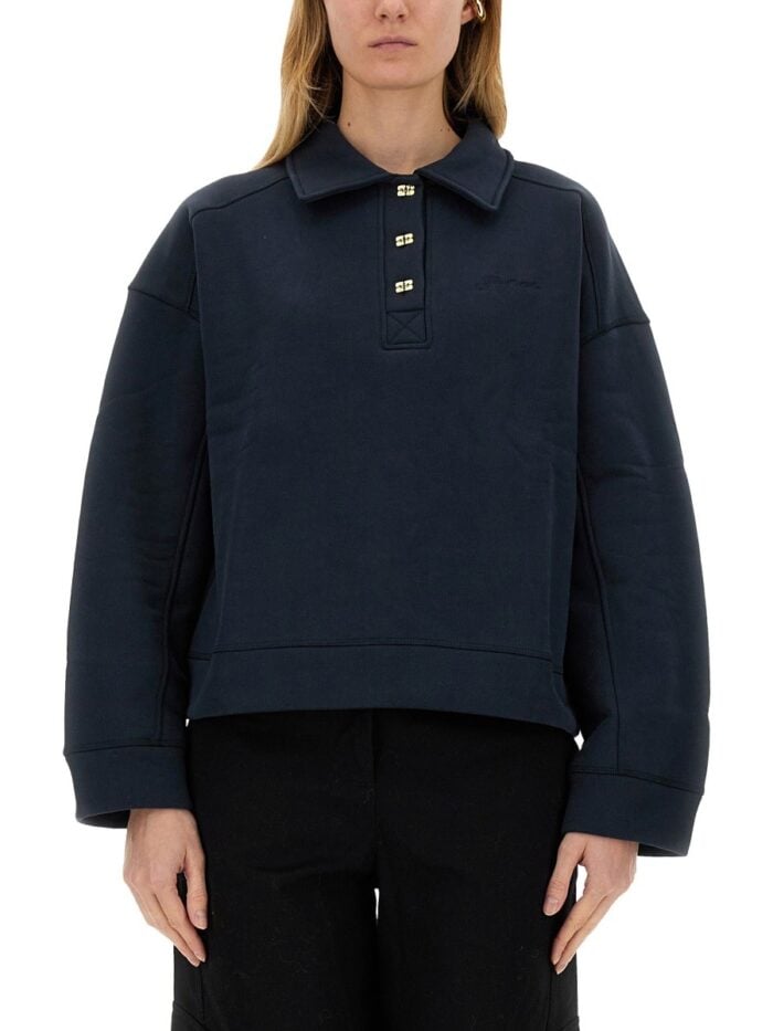 GANNI COTTON POLO