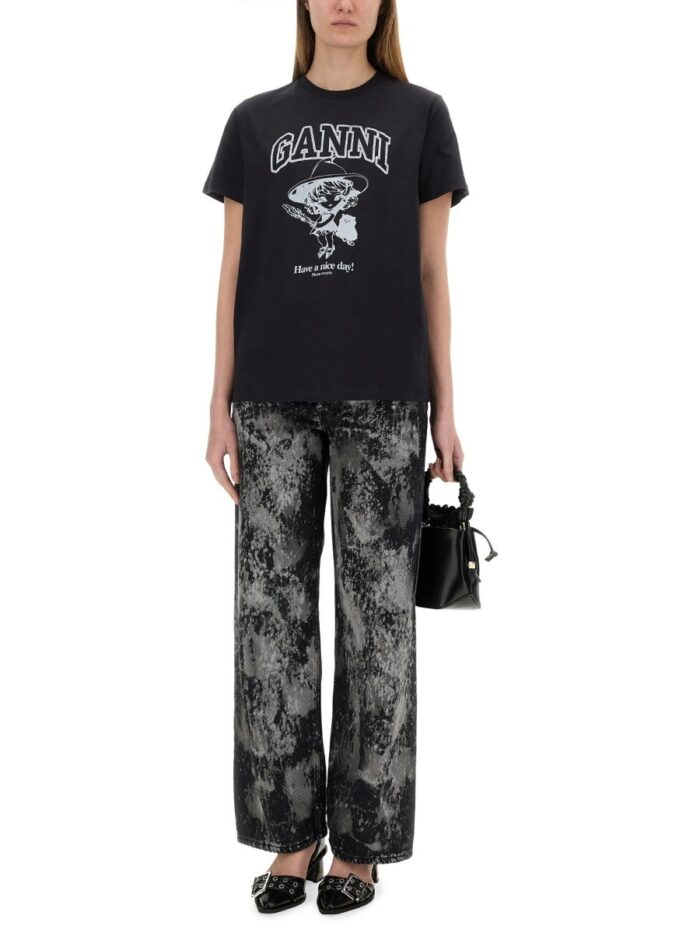 GANNI COTTON "WITCH" T-SHIRT