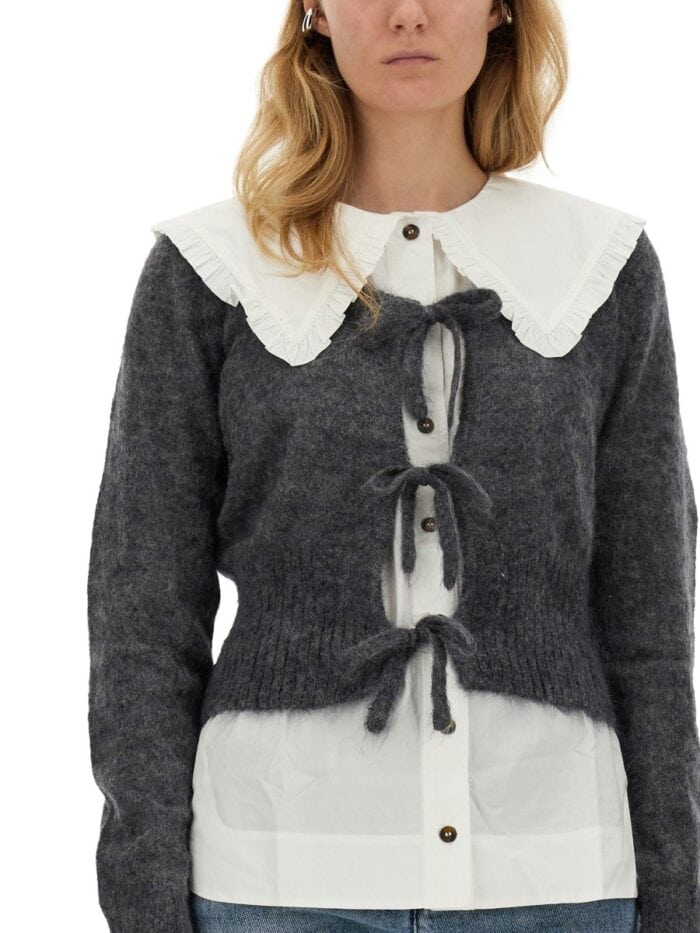 GANNI CUT OUT CARDIGAN
