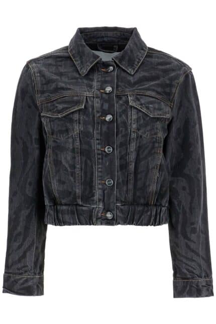 GANNI Cutshort Denim Jacket With Laser-cut