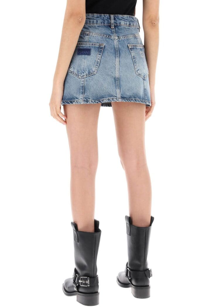 GANNI Denim Mini Skirt