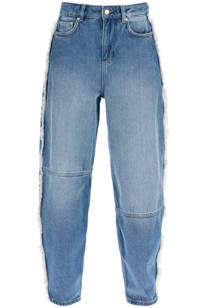 GANNI Distressed Barrel Jeans With