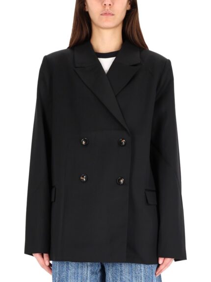 GANNI DOUBLE-BREASTED WOOL JACKET