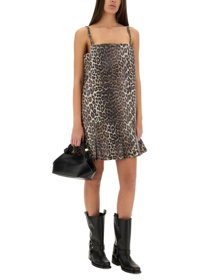 GANNI DRESS WITH ANIMAL PATTERN