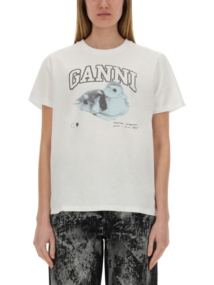 GANNI "DUCKIE" T-SHIRT
