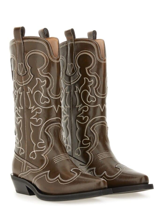 GANNI EMBROIDERED "WESTERN" BOOT