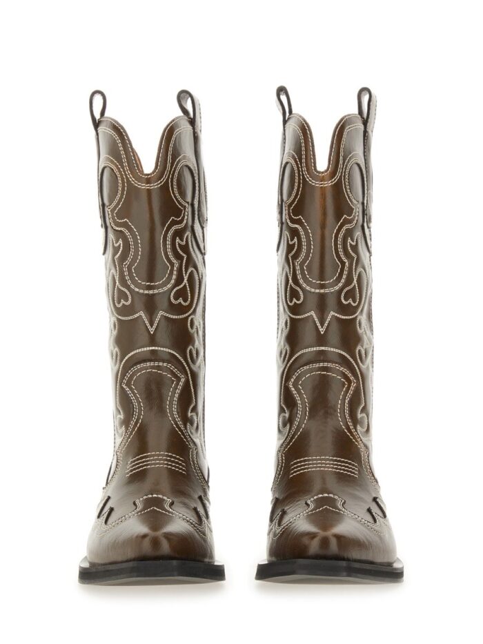 GANNI EMBROIDERED "WESTERN" BOOT