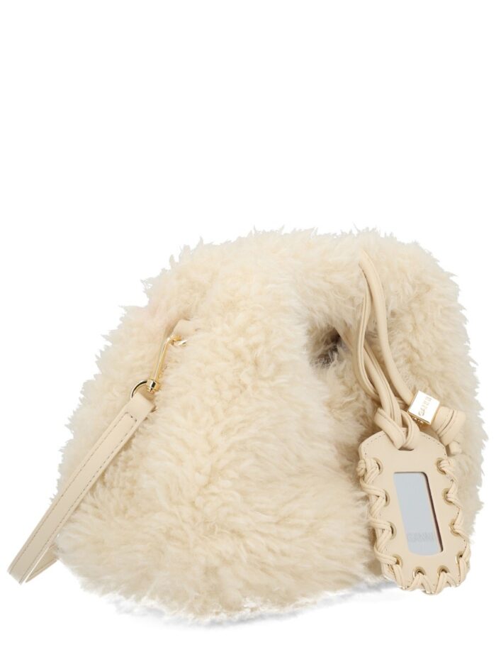 GANNI FAUX FUR HOBO BAG