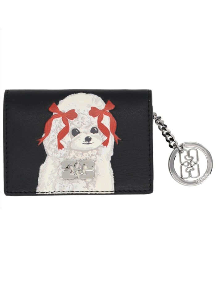 GANNI "FLAP PUDDLE" CARD HOLDER