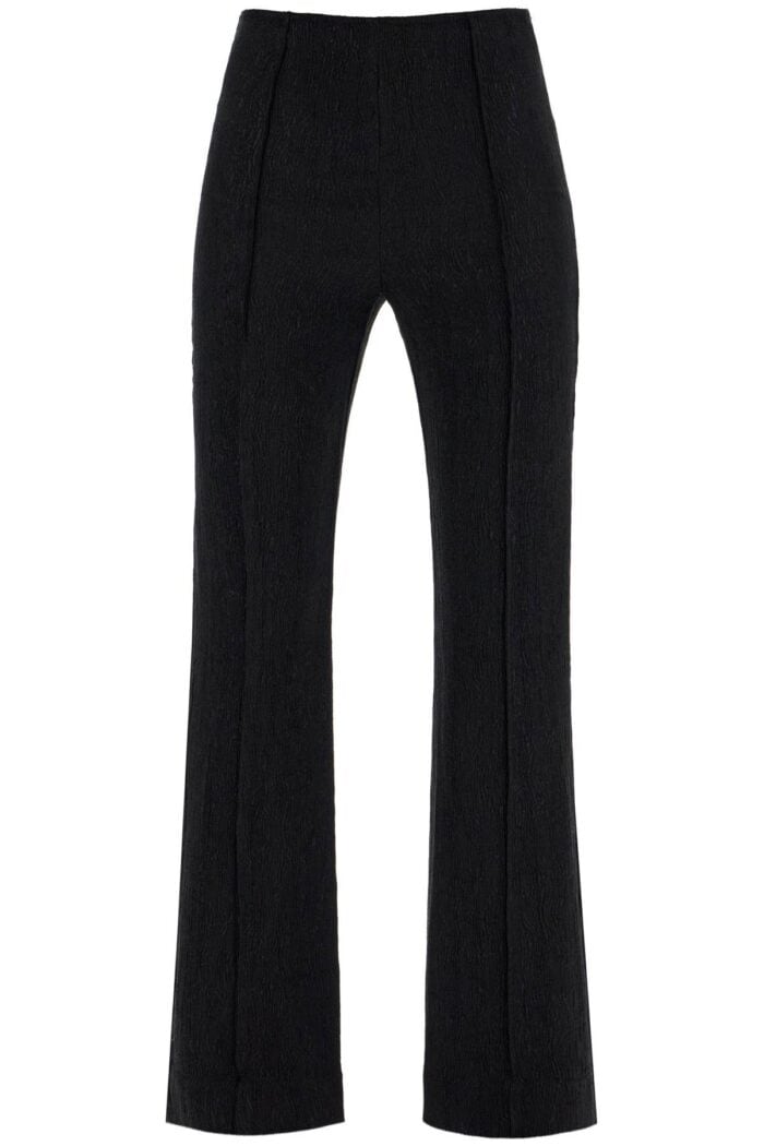 GANNI Flared Viscose Trousers For