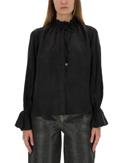 GANNI FLUID CUPRO SHIRT