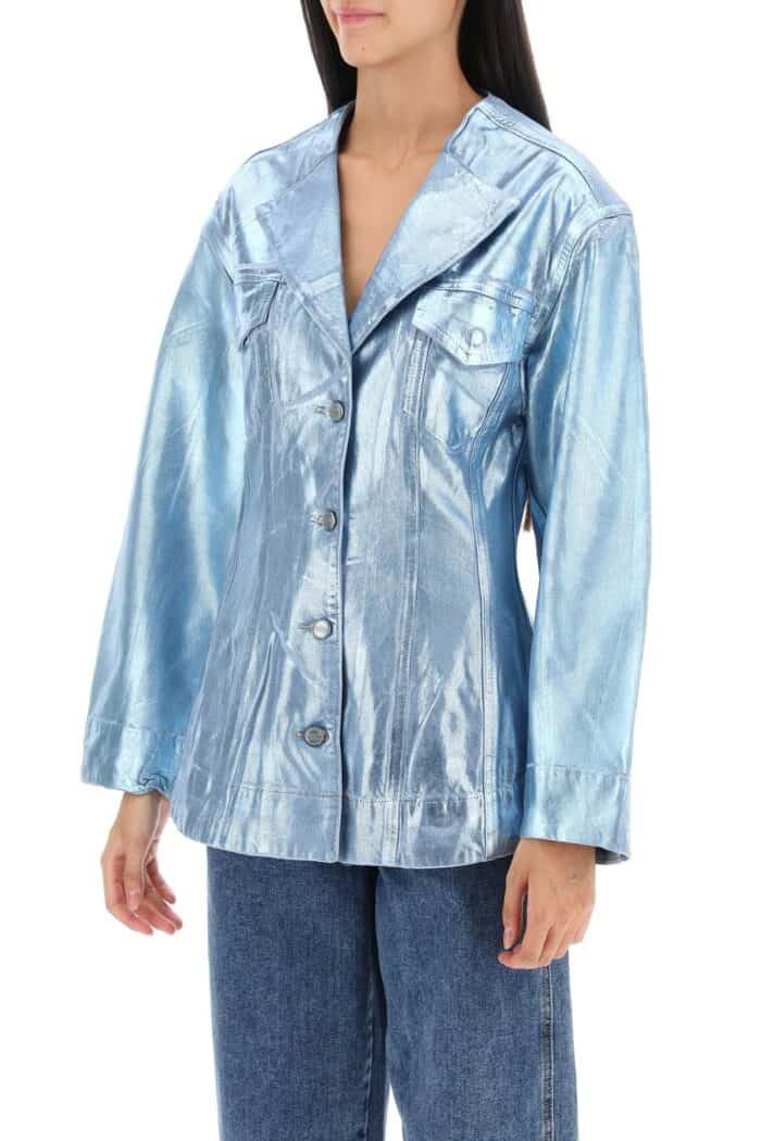 Ganni Foil Denim Jacket