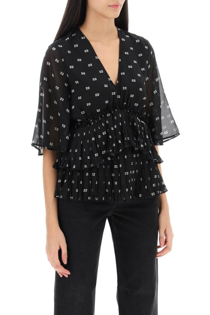 Ganni Ganni Butterfly Pleated Blouse