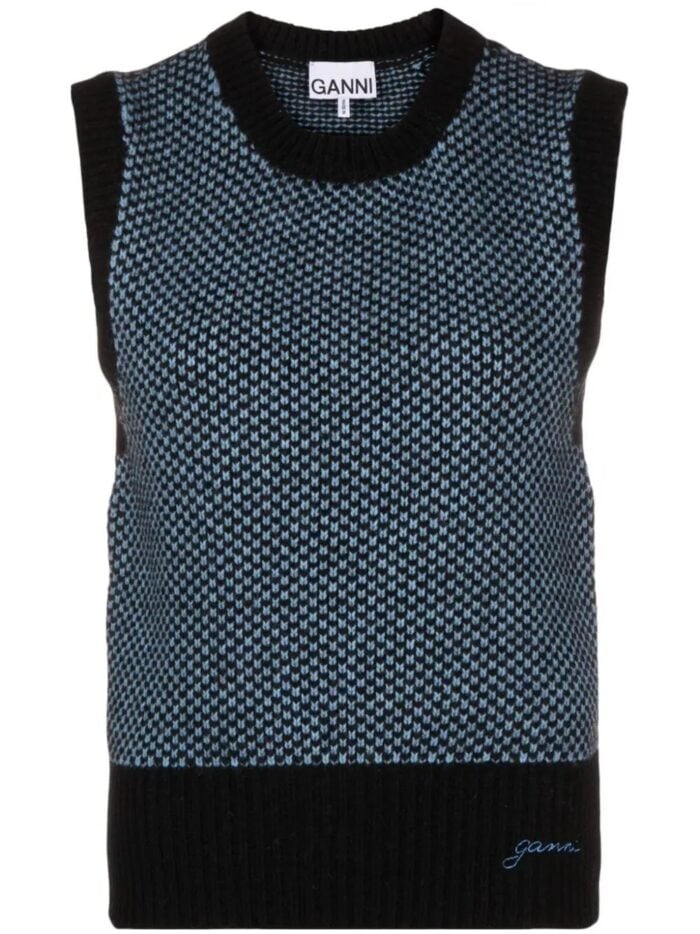 GANNI Graphic 2-tone Vest