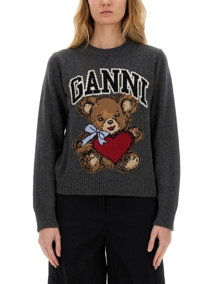 GANNI "GRAPHIC BEAR" JERSEY