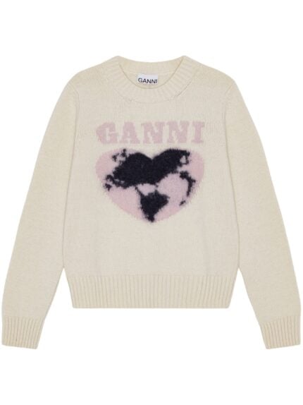 GANNI Graphic Soft Wool Mix O-neck