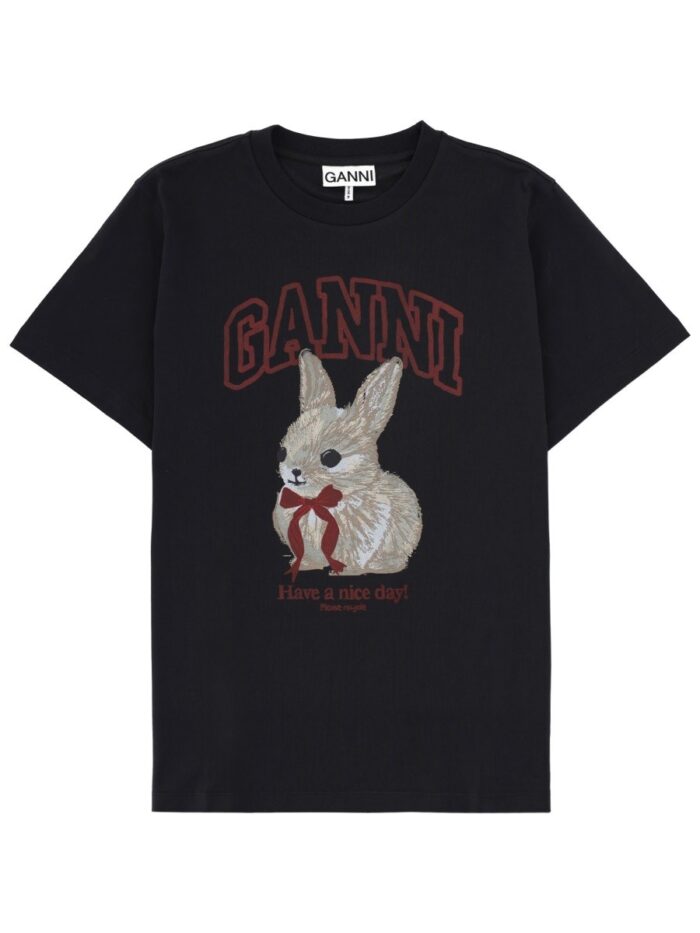 GANNI "GREY BUNNY" T-SHIRT