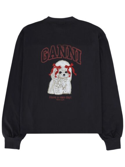 GANNI "GREY POODLE" T-SHIRT