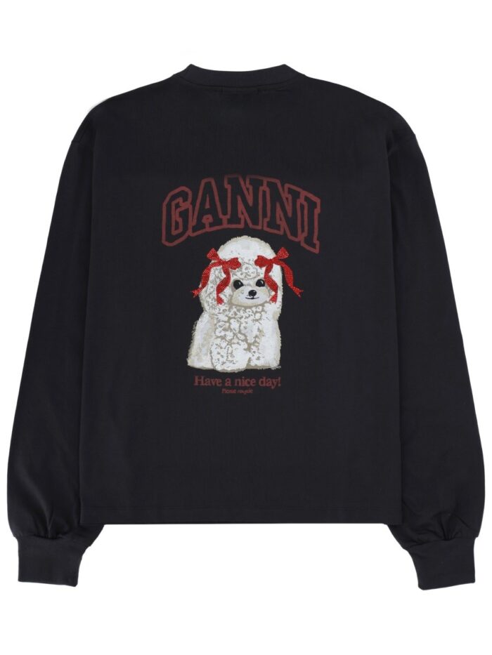 GANNI "GREY POODLE" T-SHIRT