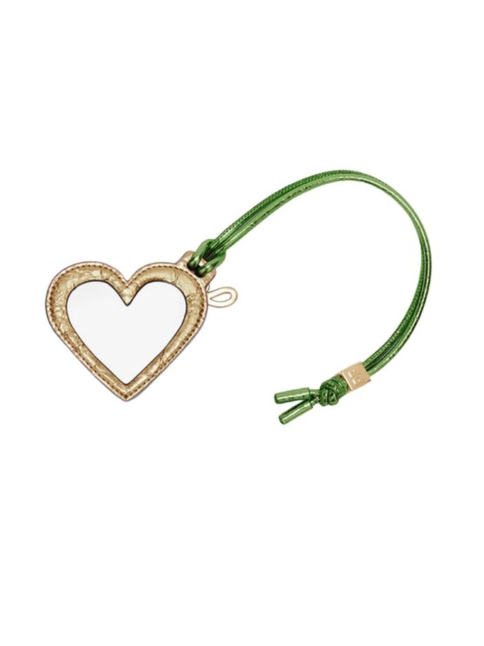 GANNI "HEART MIRROR" KEYCHAIN