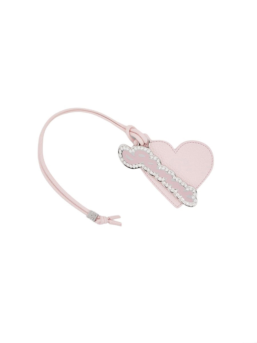 GANNI "HEART MIRROR" KEYCHAIN