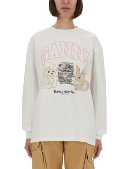 GANNI HEAVYWEIGHT JERSEY RE-CUT SWEATSHIRT