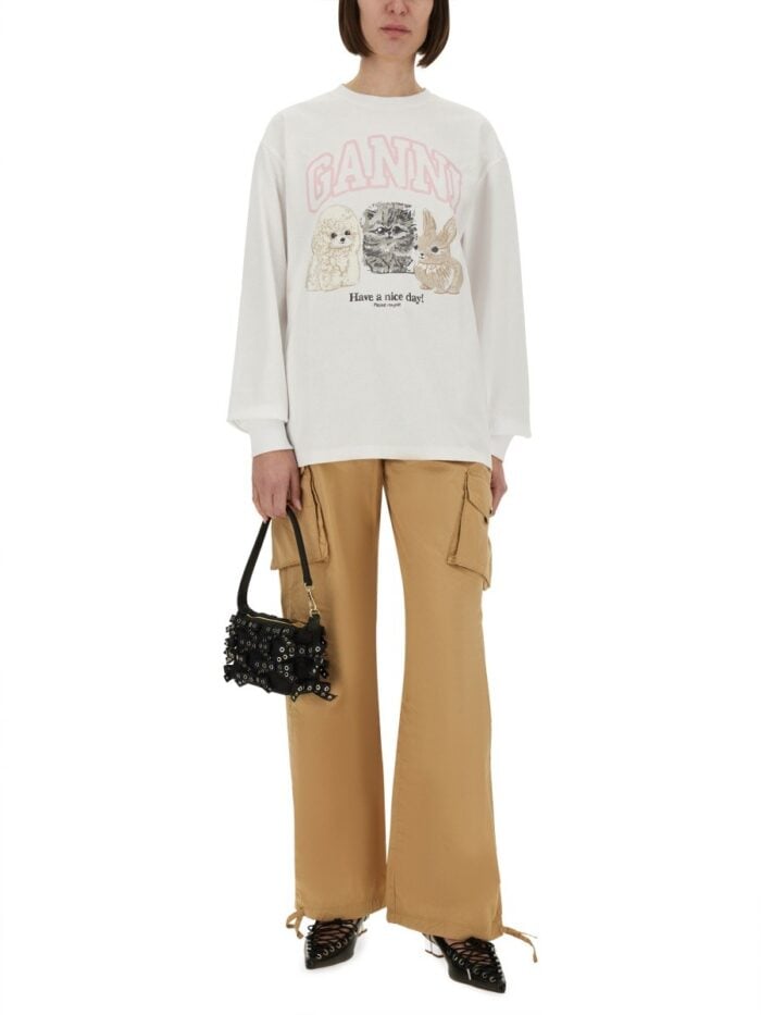 GANNI HEAVYWEIGHT JERSEY RE-CUT SWEATSHIRT