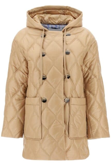 Ganni Hooded Quilted Jacket