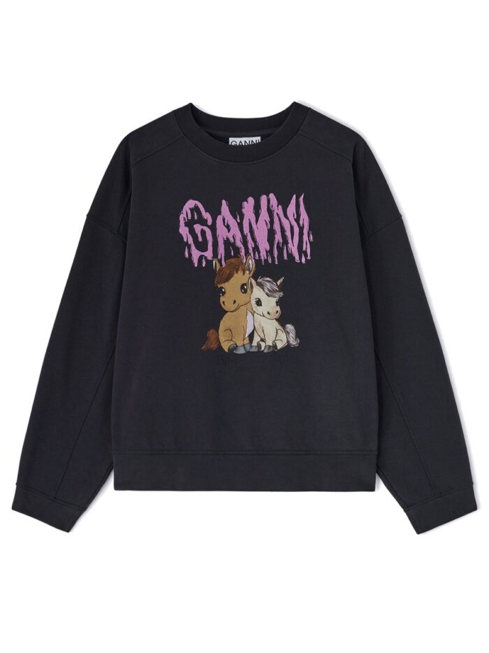 ganni "islands" sweatshirt GANNI "ISLANDS" SWEATSHIRT