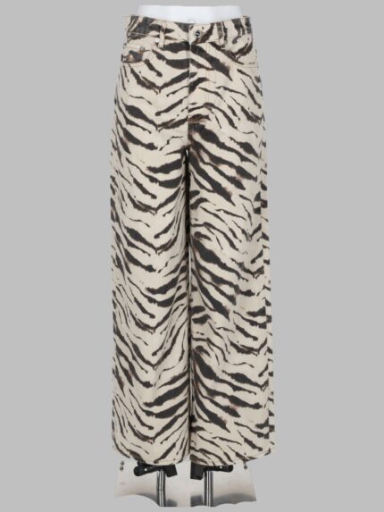 GANNI JEANS CON STAMPA ANIMALIER
