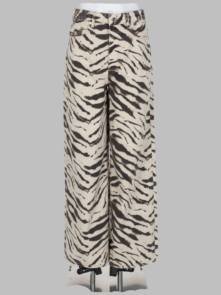 GANNI JEANS CON STAMPA ANIMALIER