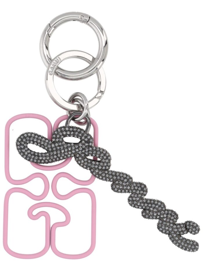 GANNI KEYCHAIN WITH LOGO