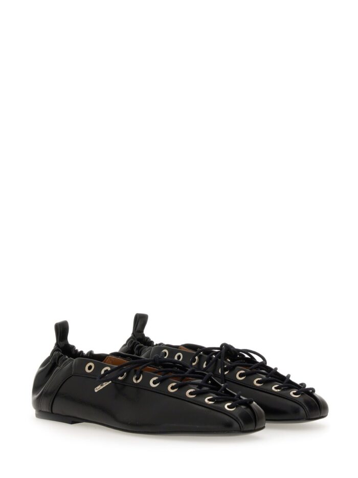 GANNI LACE-UP BALLERINA
