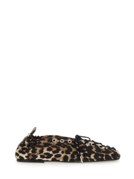 GANNI LACE-UP BALLERINA