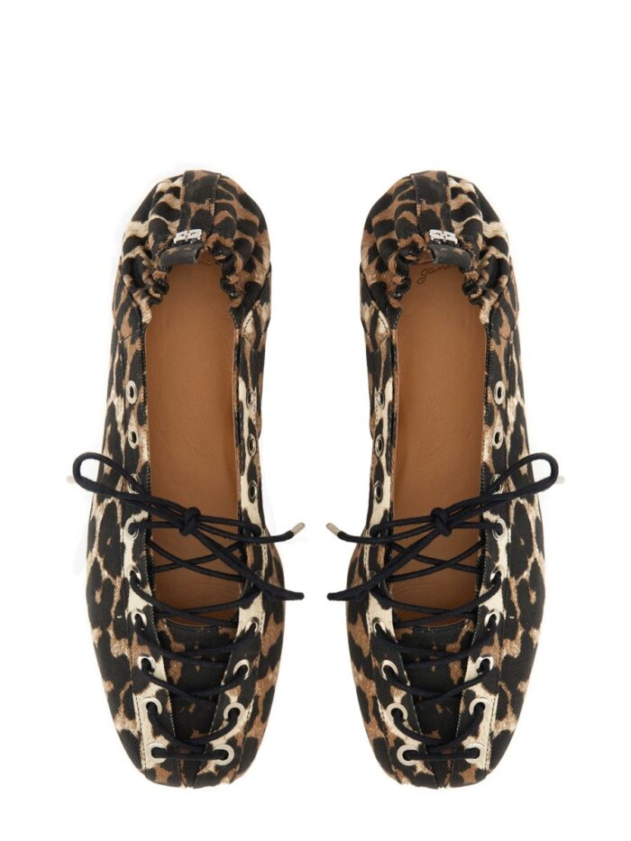 GANNI LACE-UP BALLERINA
