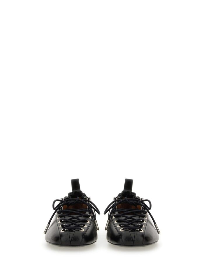 GANNI LACE-UP BALLERINA