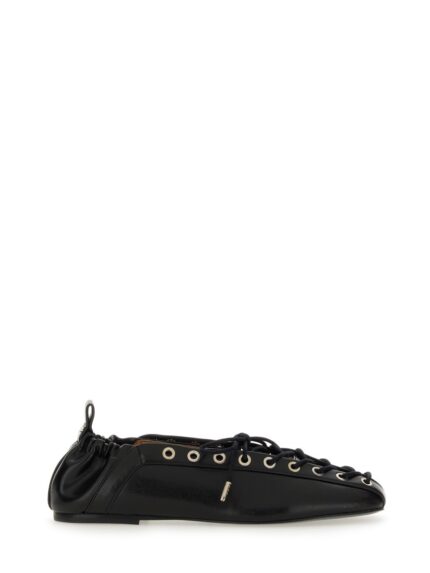 GANNI LACE-UP BALLERINA