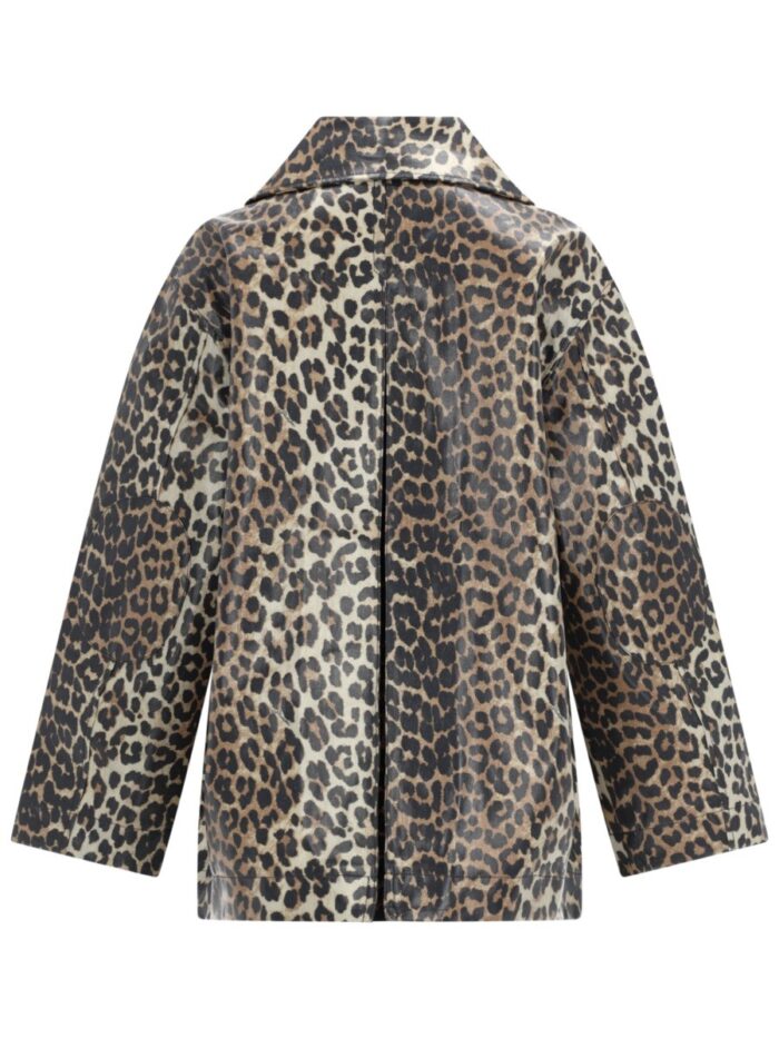 GANNI LAMINATED ANIMAL JACKET