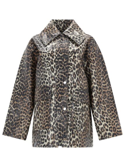 GANNI LAMINATED ANIMAL JACKET