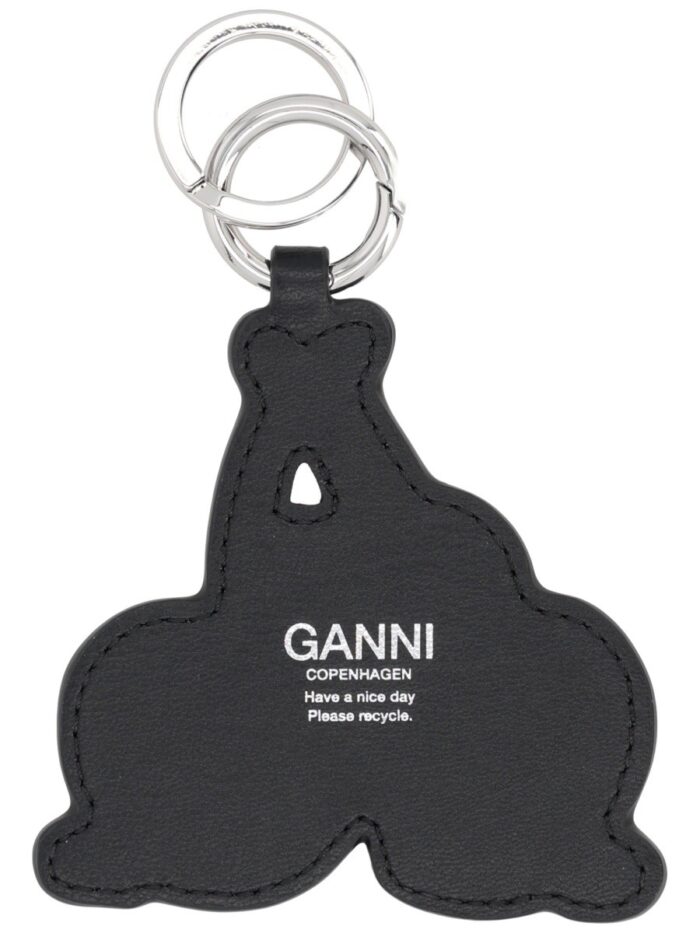 GANNI LEATHER KEYCHAIN