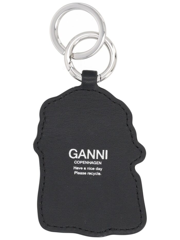 GANNI LEATHER KEYCHAIN
